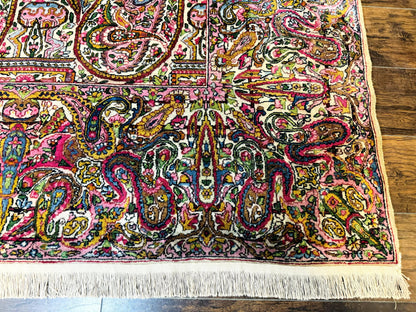 Rare Antique Persian Kerman Lavar Rug 9x12, Boteh Paisley Design - Nuvé