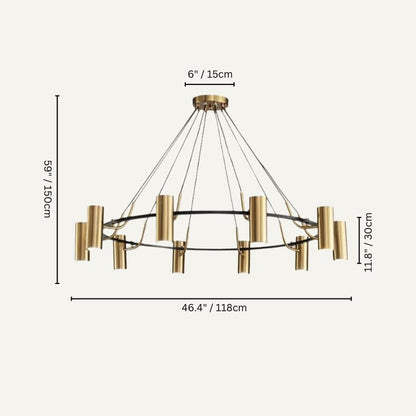 Ecliptis Round Chandelier - Nuvé