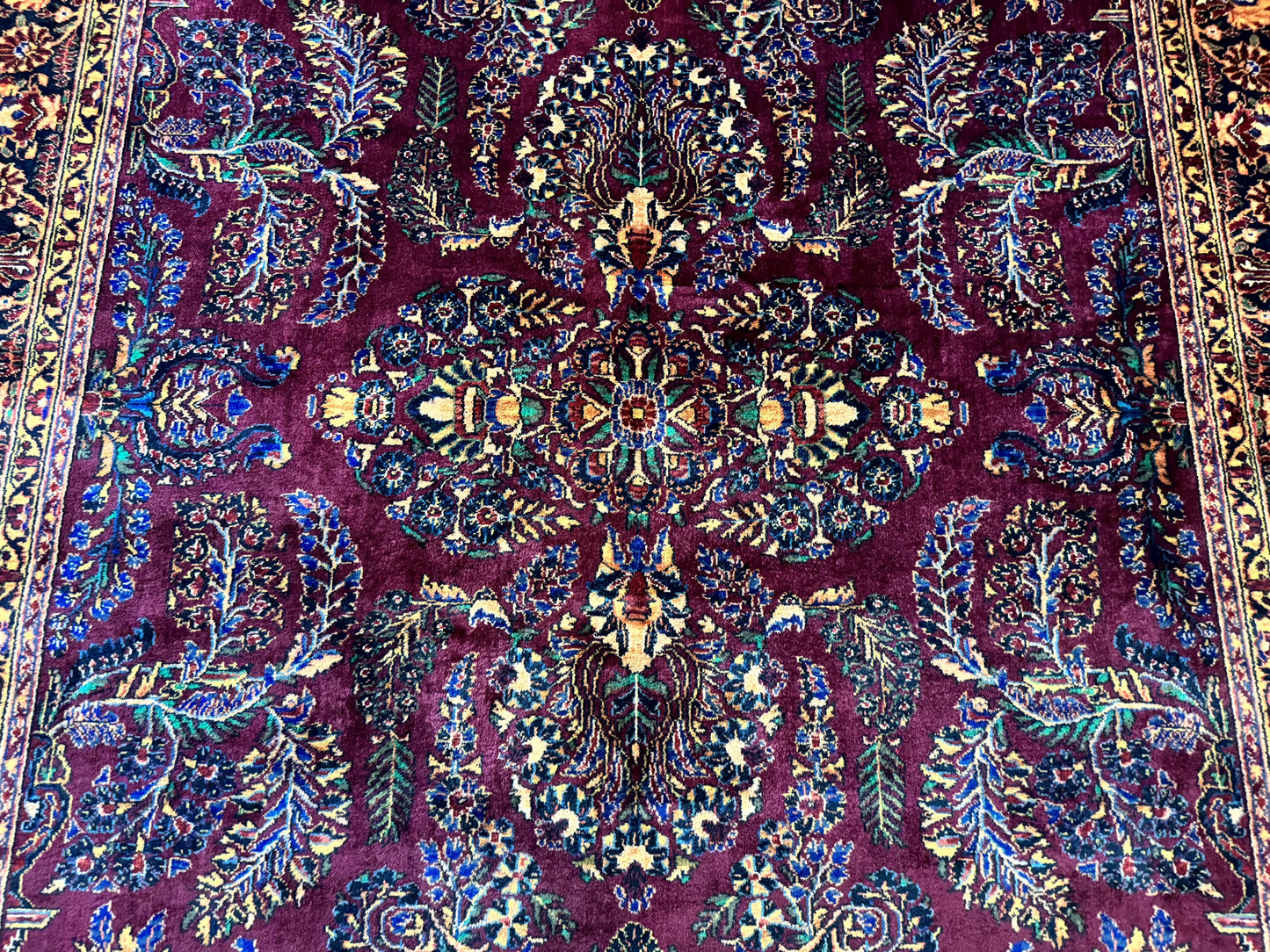 Antique Karastan Rug 8.6 x 12, Wool Pile, Vintage Discontinued Karastan Sarouk Lanamar - Nuvé