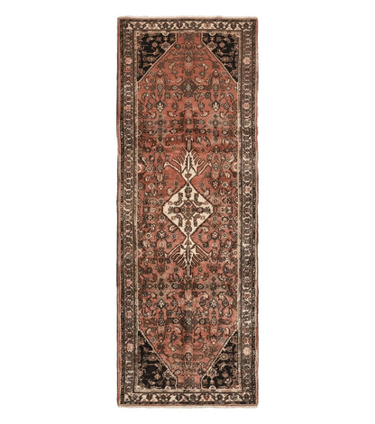 Persian Runner Rug 3.8 x 10, Red, Vintage