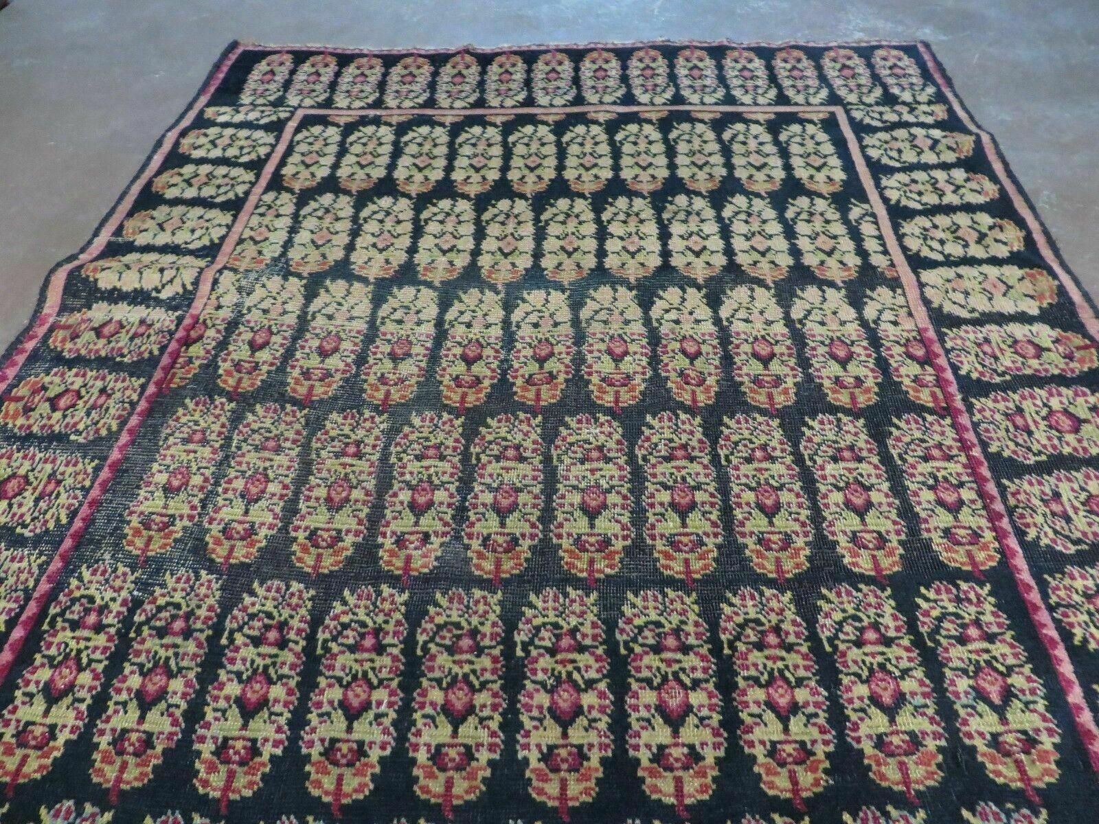 4' X 9' Antique Karabagh Caucasian Rug Handmade Wool Carpet Organic Dyes Nice - Nuvé
