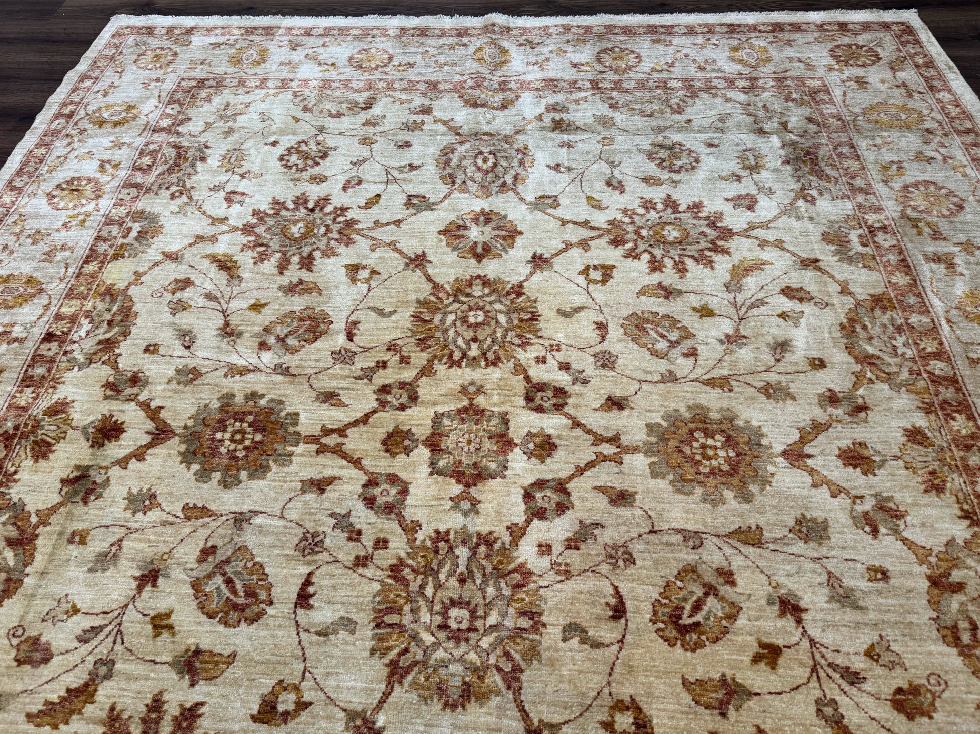 Pakistani Peshawar Rug 8x10, Pak Persian Traditional Oriental Carpet, Handmade, Wool, Allover Pattern - Nuvé