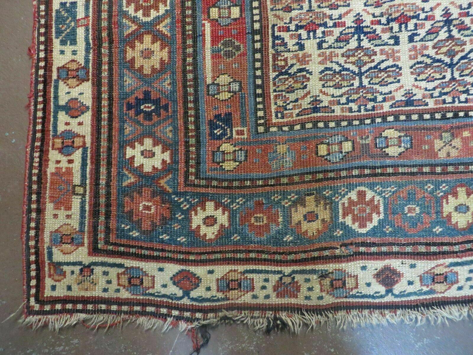 5' X 9' Antique Handmade Caucasian Kuba Wool Rug Veg Dye Runner Nice - Nuvé