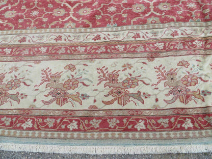12' X 18' Palace Size Handmade Egyptian Wool Rug Carpet Soft Colors Red & Beige - Nuvé