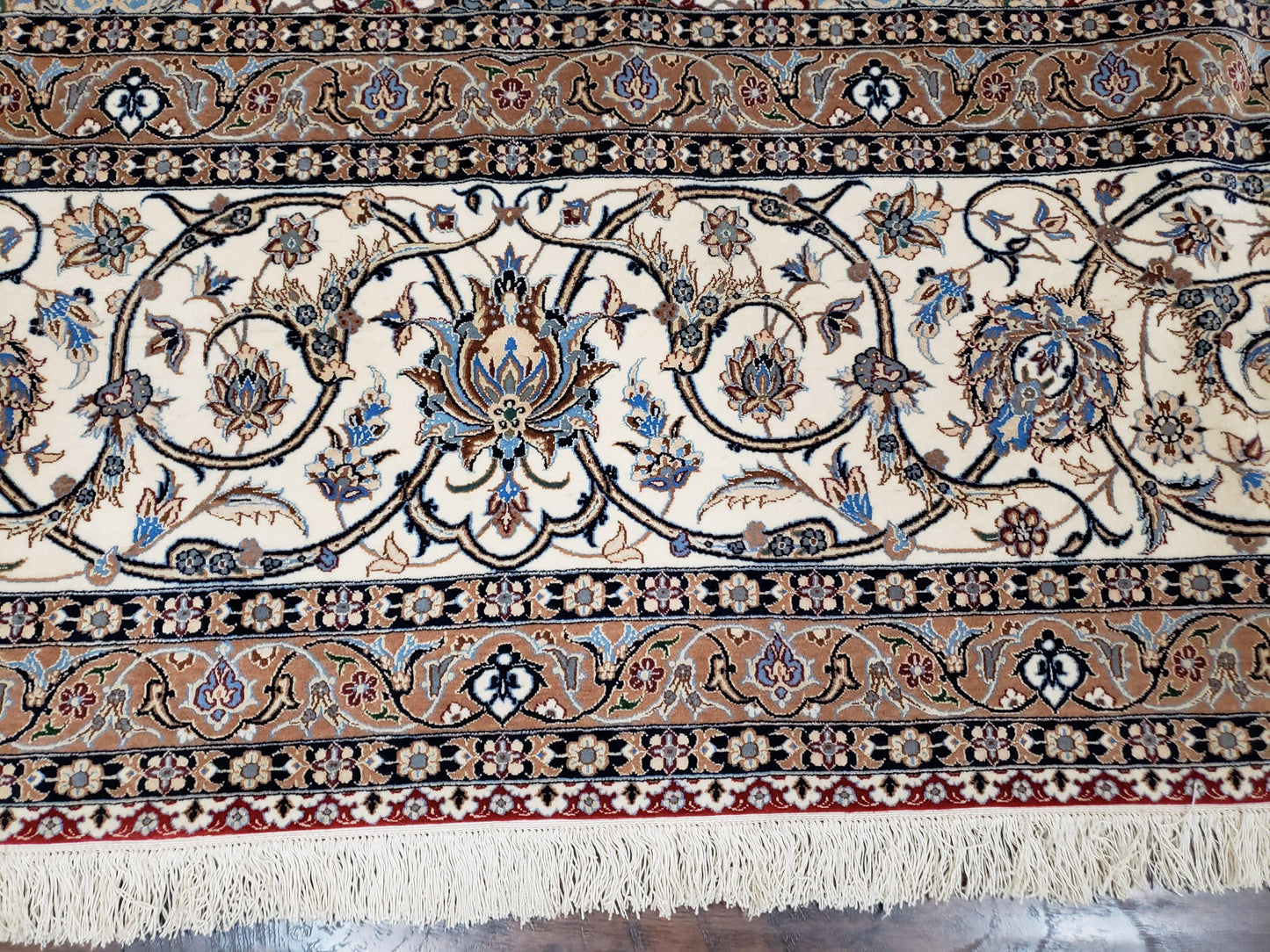 Persian Nain Rug 11x15 – Wool on Silk, Hand-Knotted, Signed Masterpiece - Nuvé
