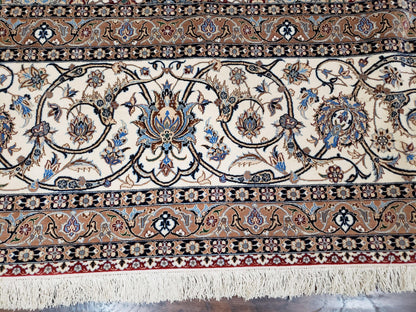 Persian Nain Rug 11x15 – Wool on Silk, Hand-Knotted, Signed Masterpiece - Nuvé