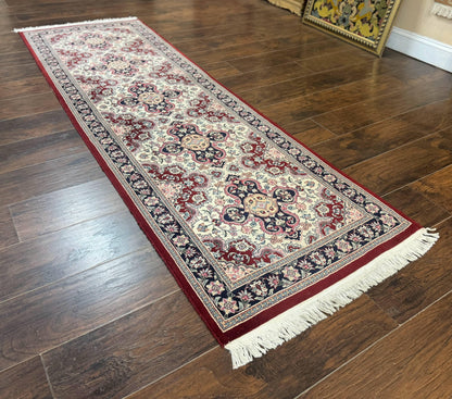 Sino Persian Runner Rug 2.7 x 8, Floral, Handmade, 250 KPSI - Nuvé