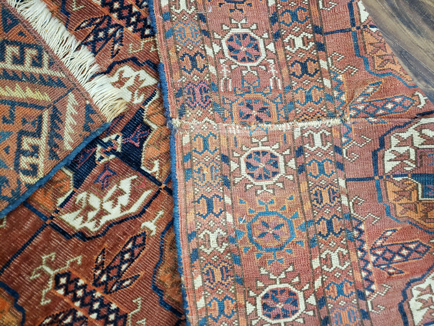 4x7 Antique Yamud Rug Russian Rug Turkoman Rug Fine Weave Rug - Nuvé