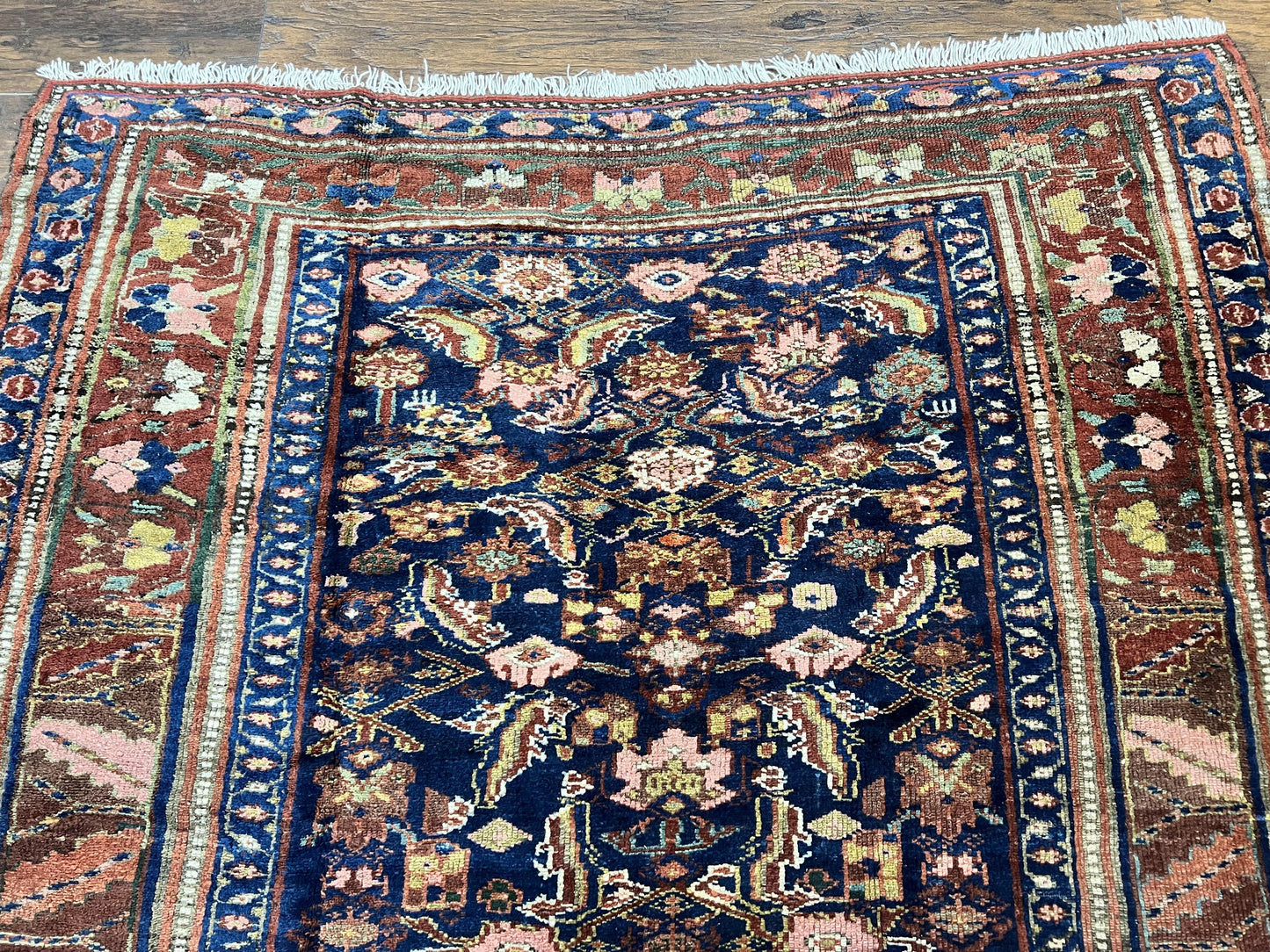 Caucasian Kalegy Rug 6x11, Wide Runner, Wool Hand Knotted Carpet, Navy Blue Tribal Rug, 1920s Antique Rug, 6 x 11 Oriental Carpet - Nuvé