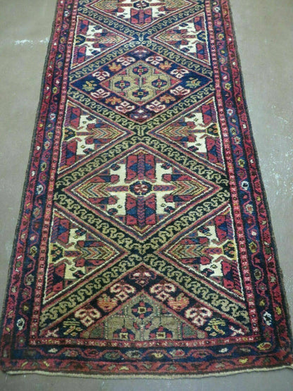 2' 6" X 9' Antique Handmade Turkish Anatolian Wool Runner Rug Nice - Nuvé