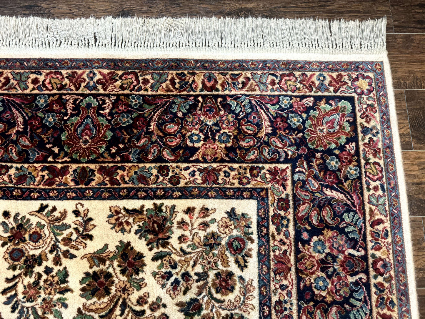 8.8 x 12 Karastan Ivory Sarouk Rug #760, Wool Pile, Vintage, Original 700 Series - Nuvé