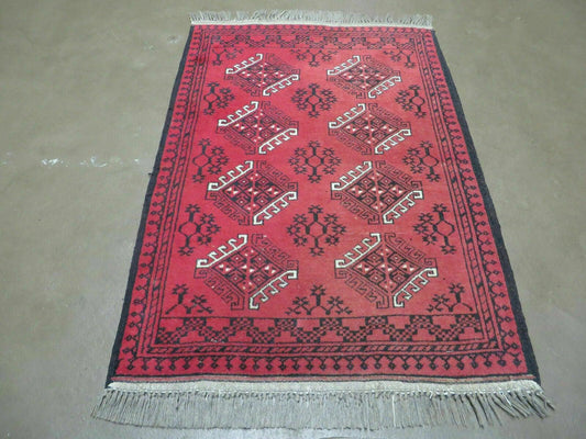 3' X 4' Vintage Fine Handmade Turkoman Bokhara Yamud Rug Carpet Nice - Nuvé