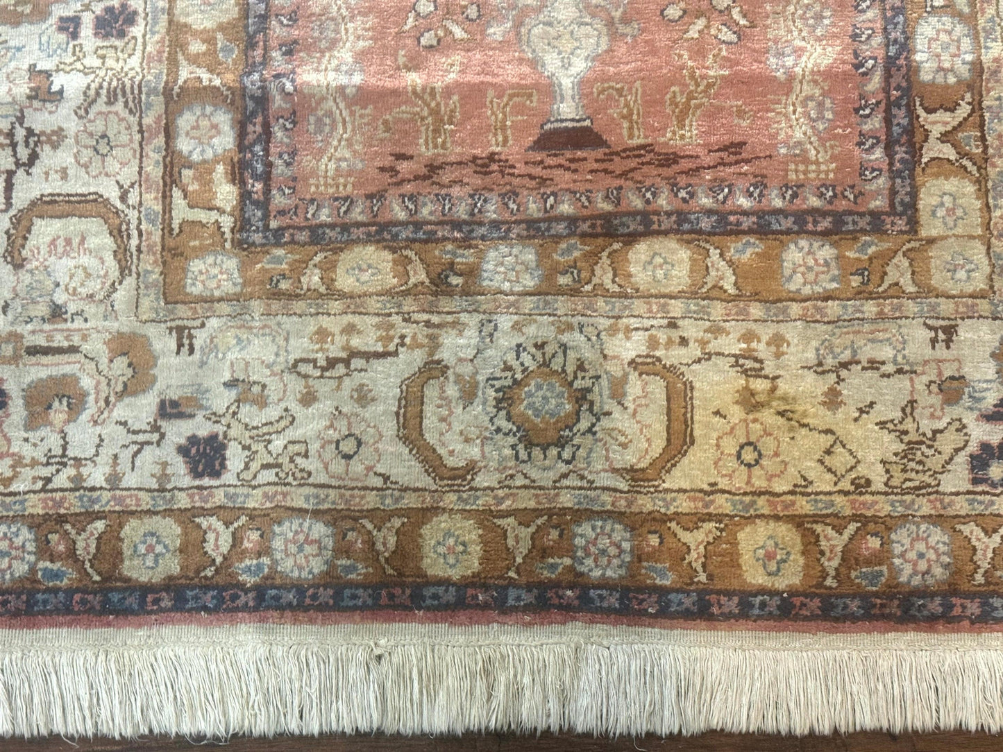 Silk Indian Kayseri Rug 4x6, Haji Jalili Design, Vintage Rug - Nuvé