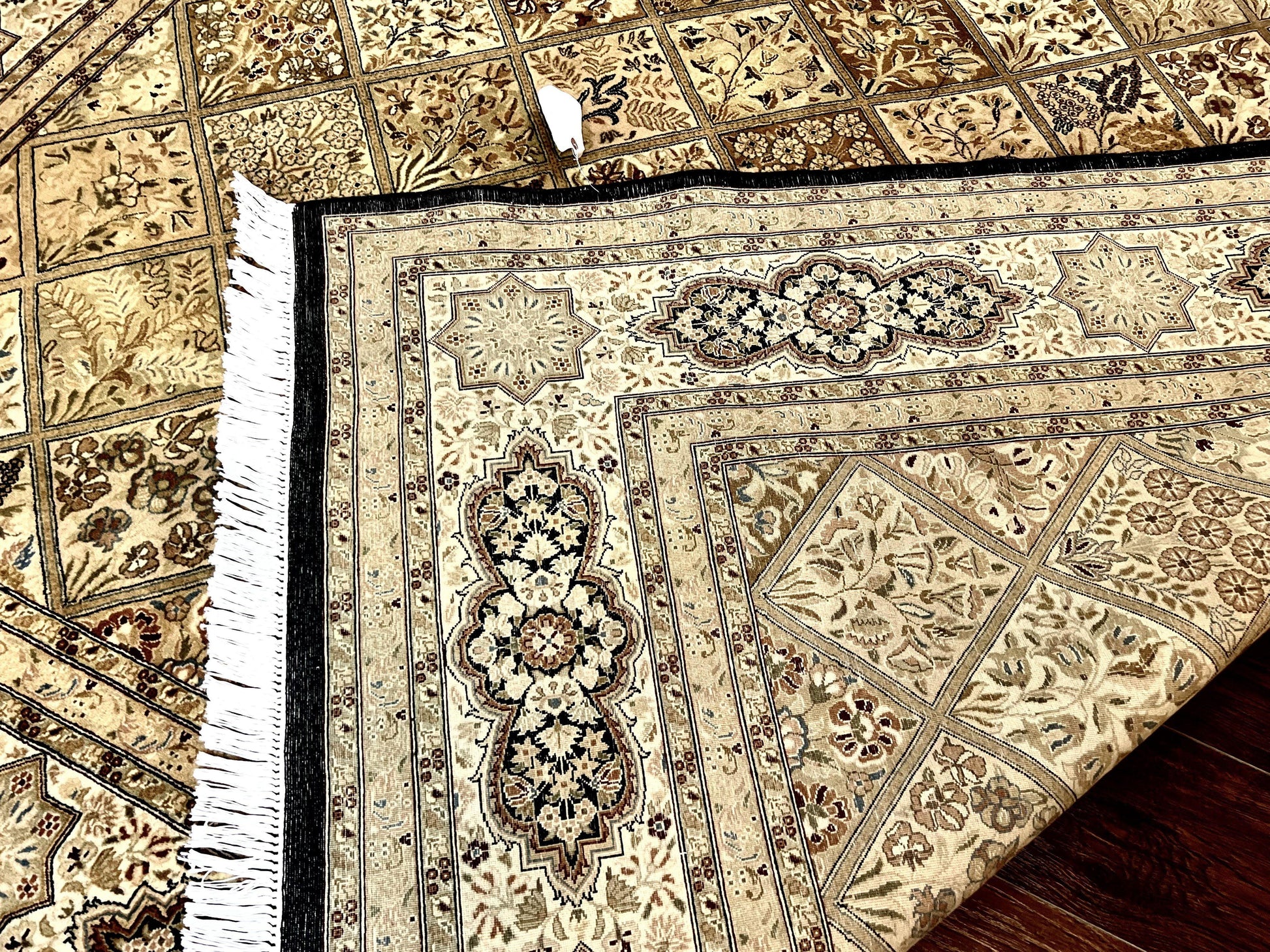 Pak Persian Rug 8x10, Multipanel Kirman Design, Wool Hand Knotted Vintage Carpet, Fine Weave Oriental Rug 8 x 10 - Nuvé