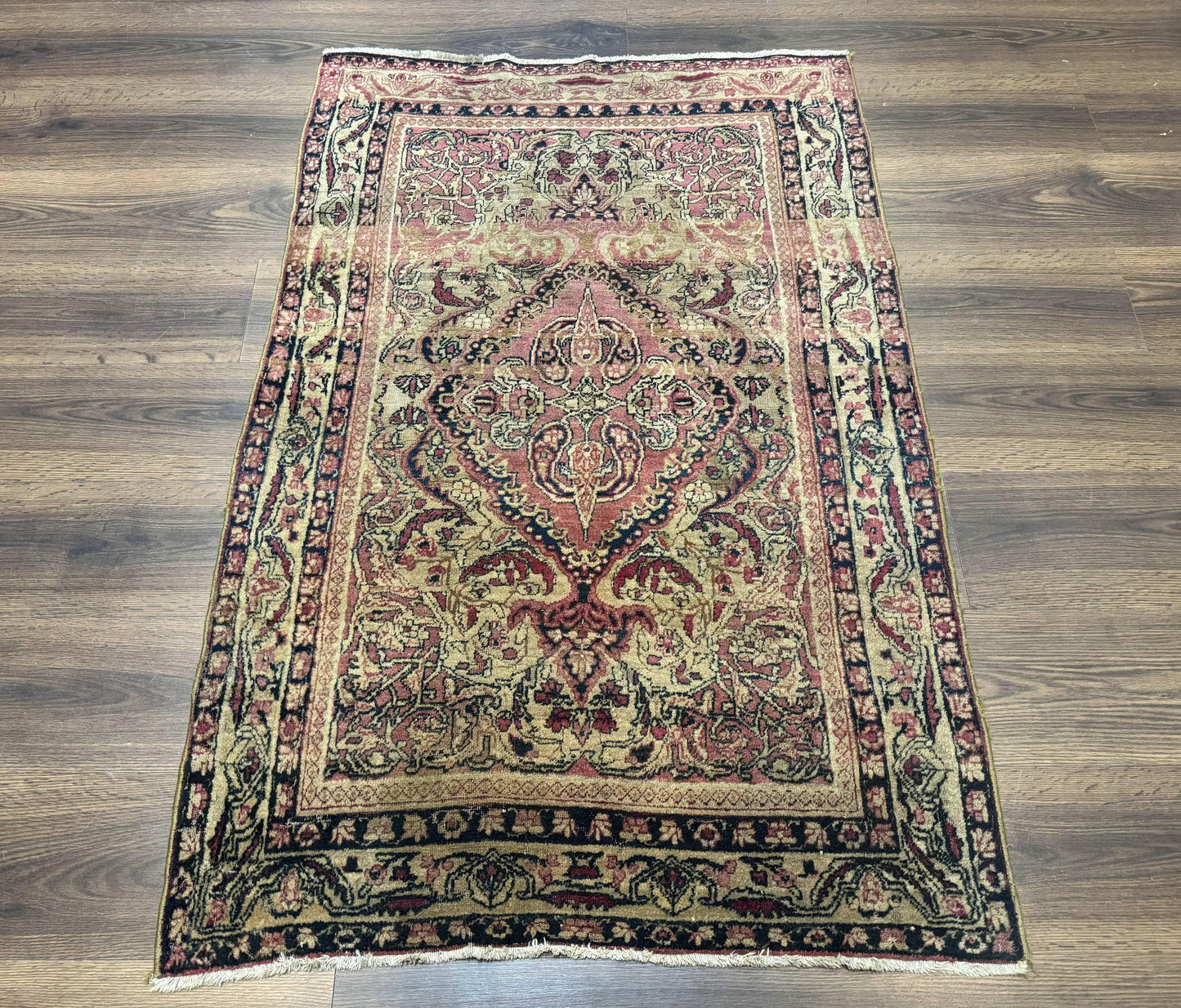 Antique Persian Lavar Rug 3x5, Persian Kerman Rug, Traditional Persian Carpet - Nuvé