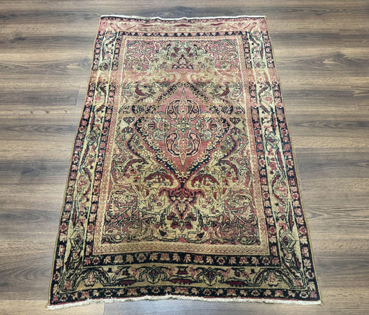 Antique Persian Lavar Rug 3x5, Persian Kerman Rug, Traditional Persian Carpet - Nuvé