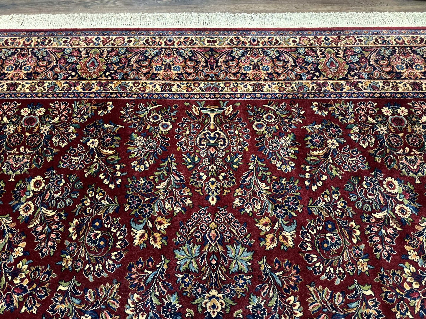 10x14 Karastan Rug Red Sarouk #785, Wool Original 700 Series - Nuvé