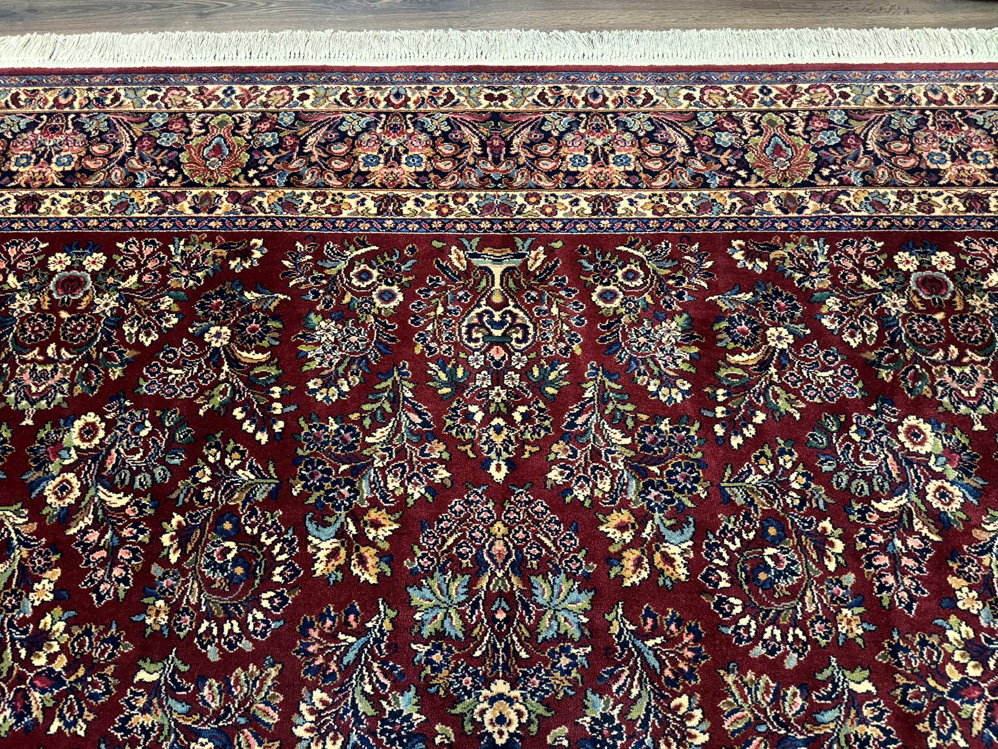 10x14 Karastan Rug Red Sarouk #785, Wool Original 700 Series - Nuvé