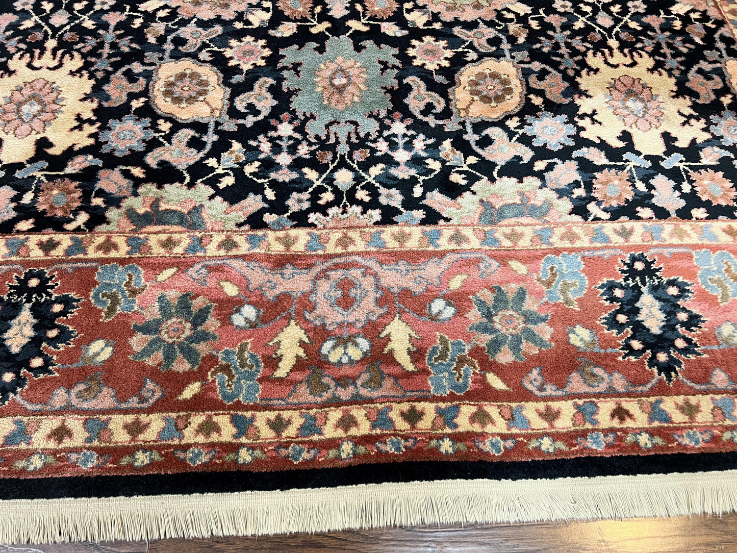 Karastan Rug 8 x 11.7, Karastan Williamsburg Kurdish Pattern 559, Wool Pile Vintage Karastan Carpet, Discontinued, Room SIzed Area Rug - Nuvé