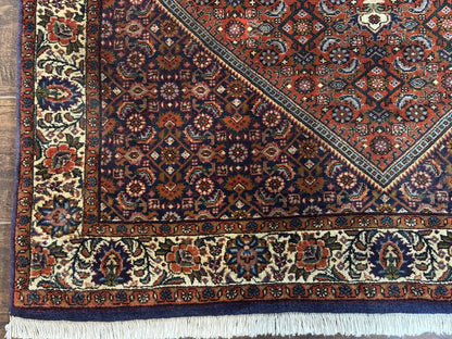 Persian Bidjar Rug 4x5, Fine 290 KPSI, Herati Pattern - Nuvé
