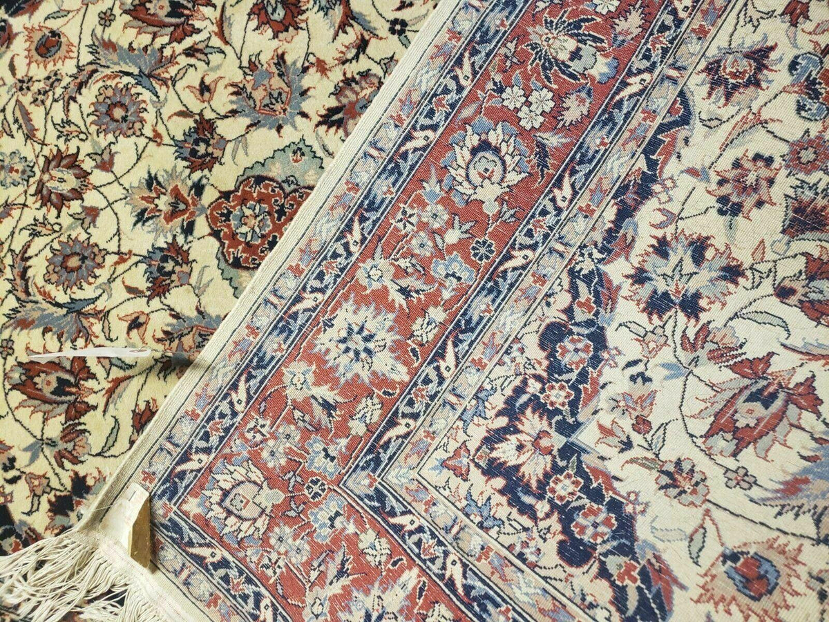4' X 6' Handmade Ultra Fine Chinese Floral Oriental Wool Rug Hand Knotted Beige