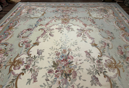 Palace Size Aubusson Rug 11x16, Large Aubusson Carpet - Nuvé