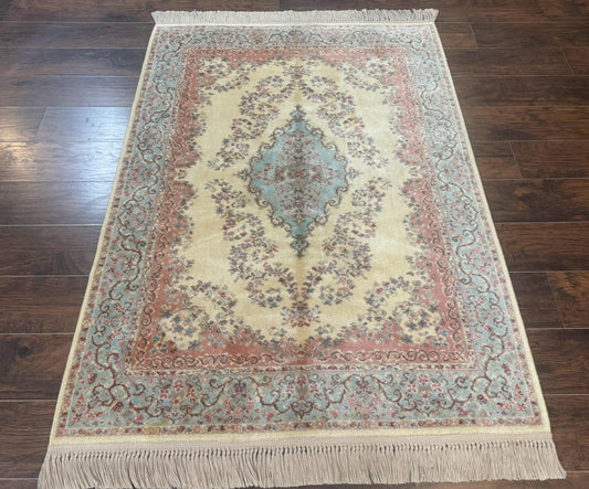 Karastan Rug 4x6, Pastel Ivory Kirman Rug #784, Wool Karastan Carpet, Original 700 Series, Vintage Karastan Area Rug, Discontinued - Nuvé