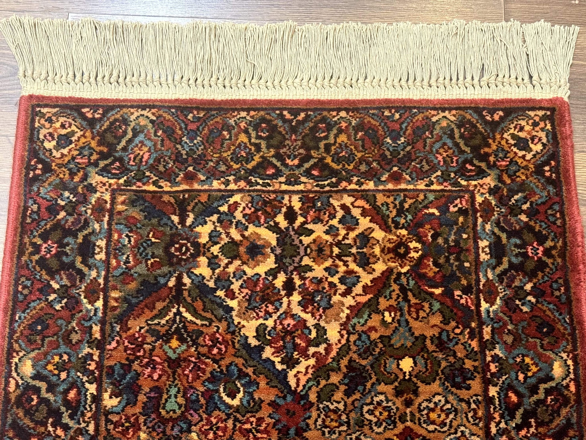 Karastan Rug 2.6 x 4 Multicolor Panel Kirman #717, Original 700 Series, Wool Pile Discontinued - Nuvé