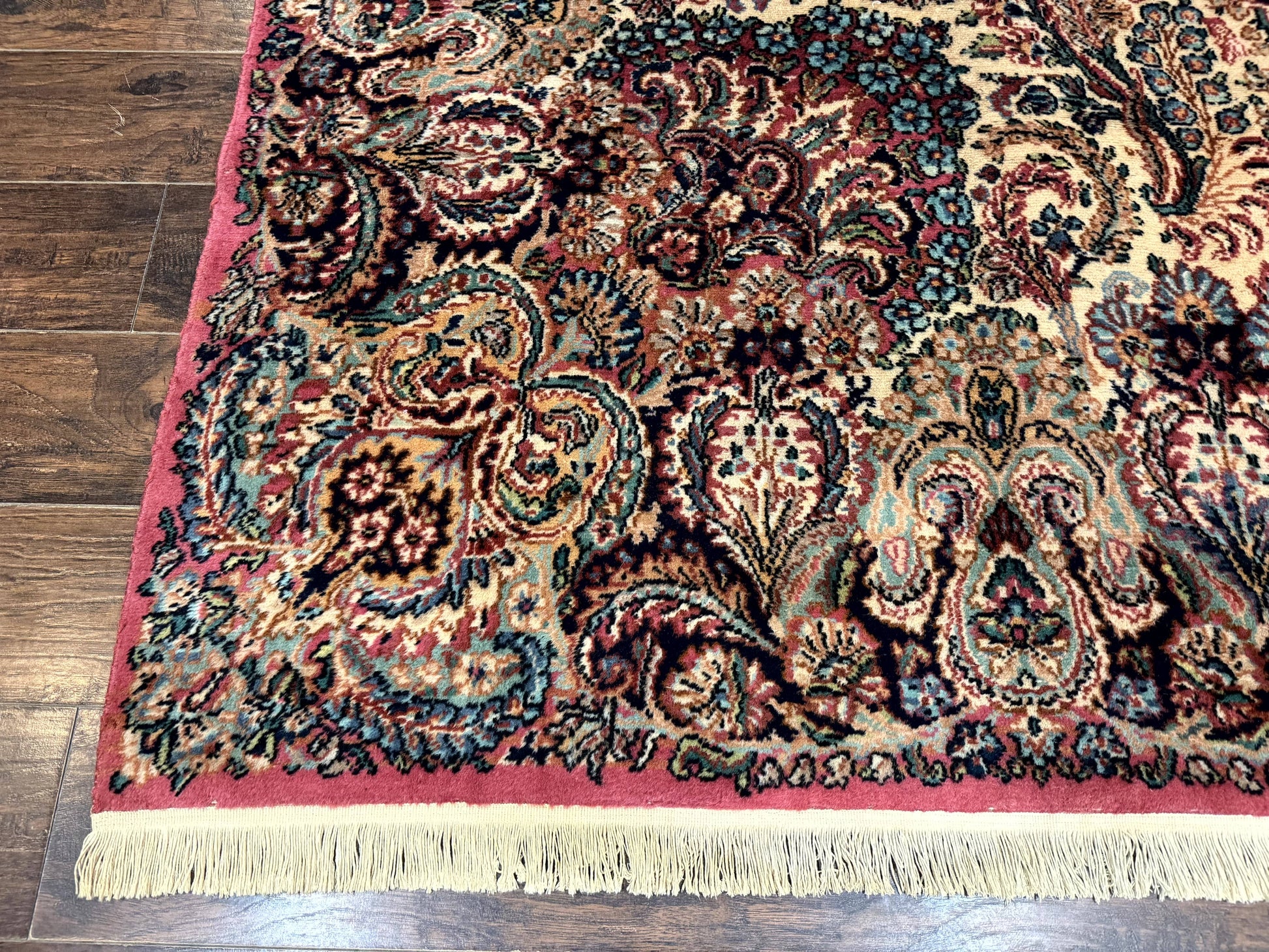 Antique Karastan Kirman Rug 8.8 x 12, Imperial Karastan #1427, Ivory Kirman - Nuvé