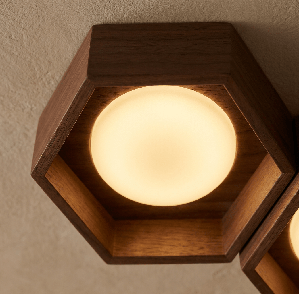 Electa ceiling lamp by Residence Supply featuring a modern design with a sleek metal finish and integrated LED lighting.