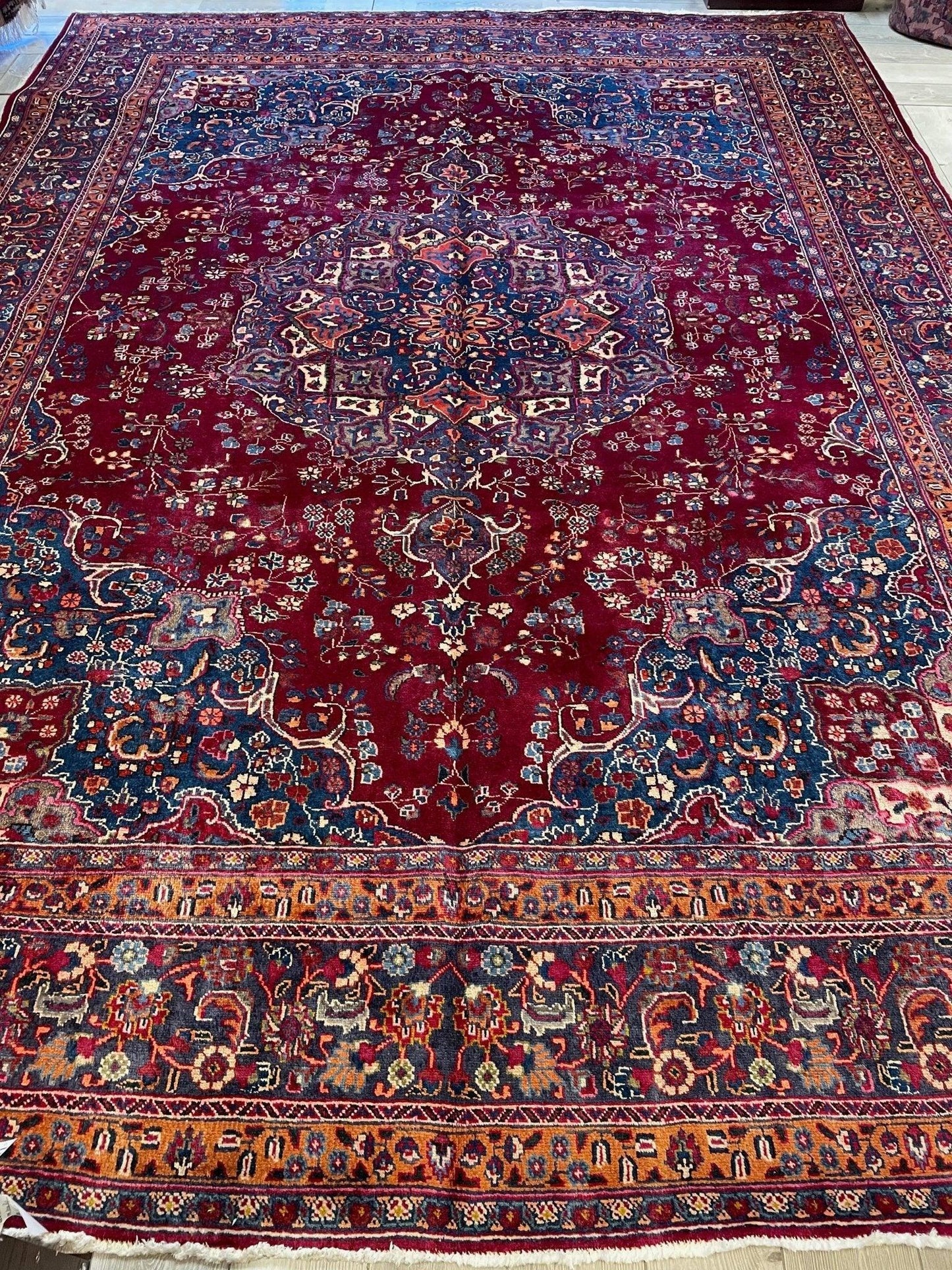 Elegant Hand Knotted Khorasan Area Rug 9’8” x 12’10” - Nuvé