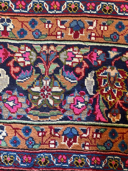 Elegant Mint Vintage 1960's Hand Knotted Veggie Dye Khorasan Area Rug 9’7” x 12’9” - Nuvé