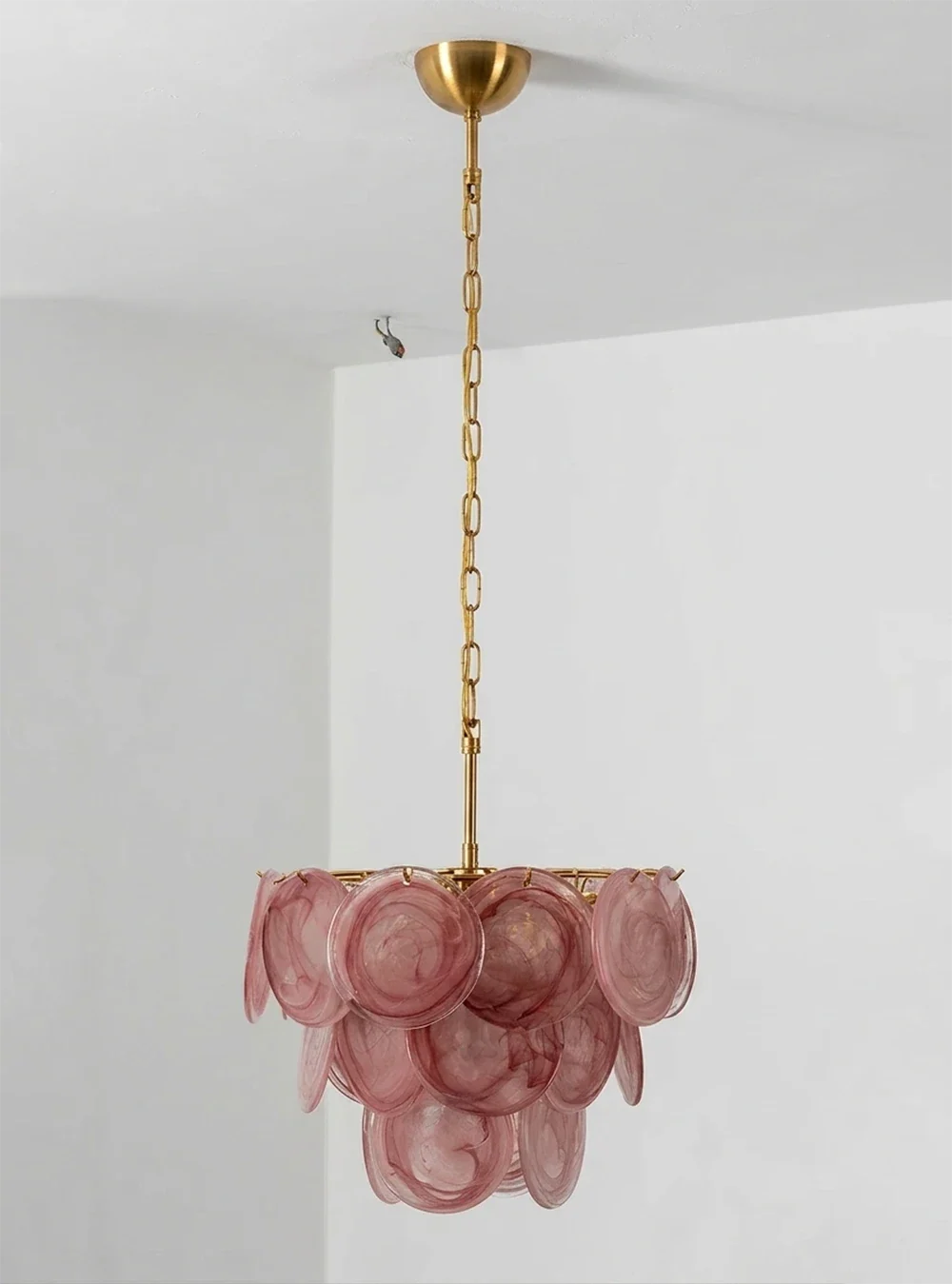 Retro Glass Disc Chandelier