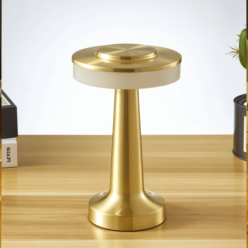 Ellen Rechargeable Table Lamp by Residence Supply with modern design, white base, and adjustable LED light.