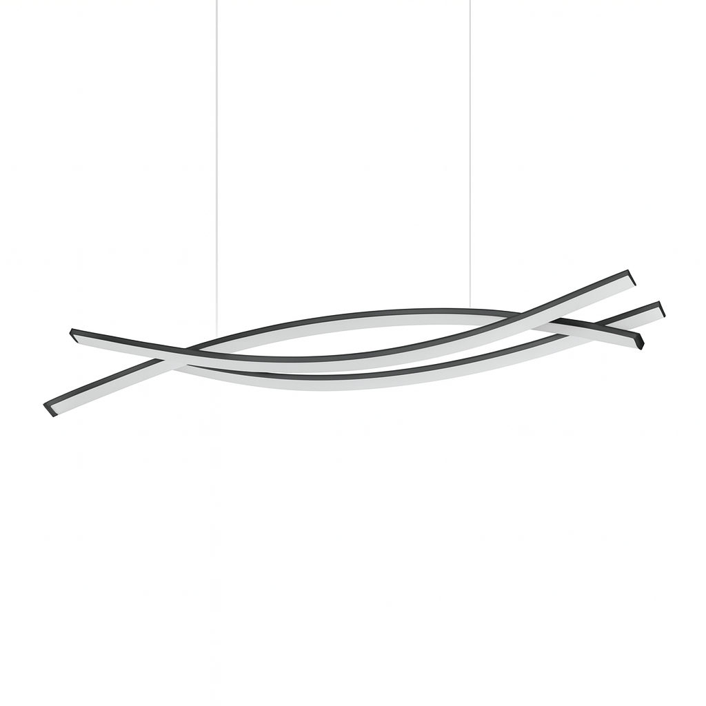 Eraj Chandelier by Residence Supply featuring a modern design with multiple hanging light fixtures and a sleek metal frame.