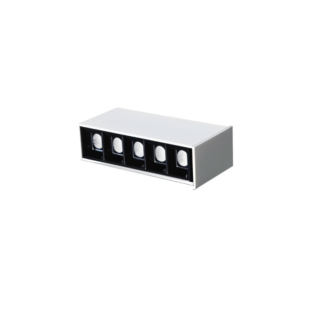 Modern Estoa Downlight by Residence Supply, white recessed ceiling lighting fixture with adjustable trim, ideal for interior illumination.