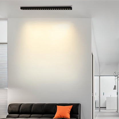 Modern Estoa Downlight by Residence Supply, white recessed LED lighting fixture mounted on ceiling.