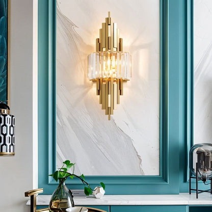 Eudora Wall Lamp by Residence Supply featuring a sleek metal design and modern finish, mounted on a wall for ambient lighting.