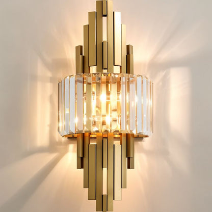 Eudora Wall Lamp by Residence Supply featuring a sleek design with a metal arm and fabric shade, mounted on a wall.