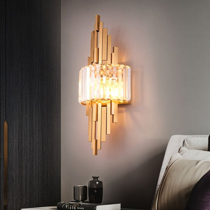 Eudora Wall Lamp by Residence Supply showing a stylish wall-mounted light fixture with a sleek design and warm illumination.