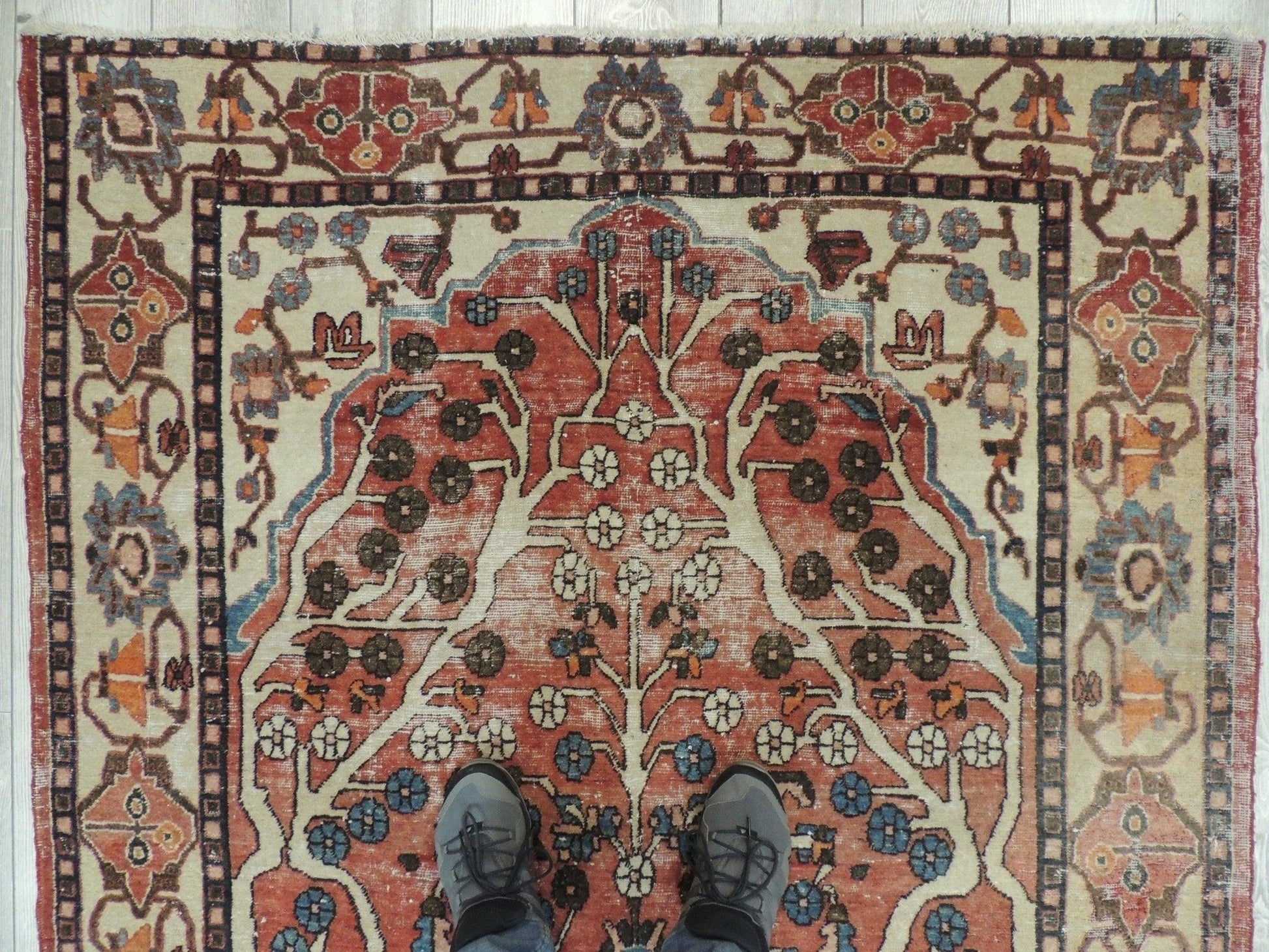 Exquisite Distressed Fine Persian Area Rug 5x7 Ft - Nuvé