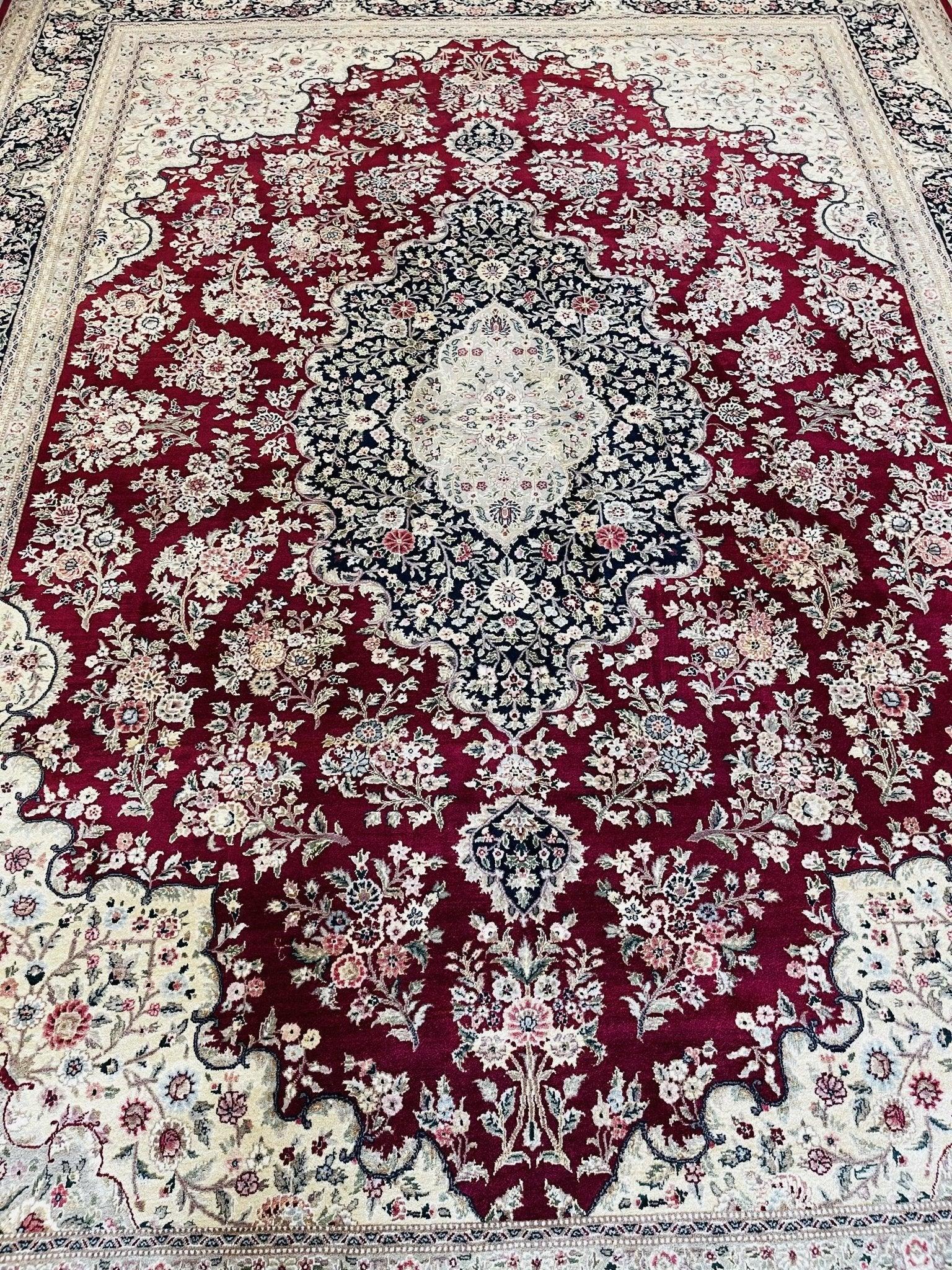 Exquisite Mint Hand-Knotted Peshawar Oriental Wool Rug – 9' x 12' - Nuvé