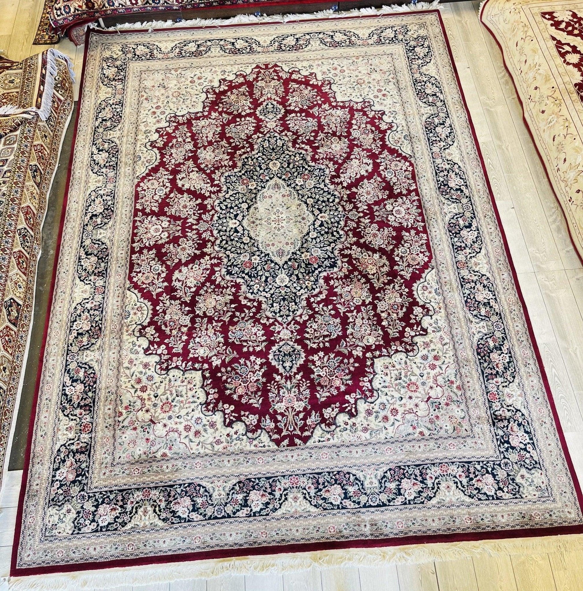 Exquisite Mint Hand-Knotted Peshawar Oriental Wool Rug – 9' x 12' - Nuvé