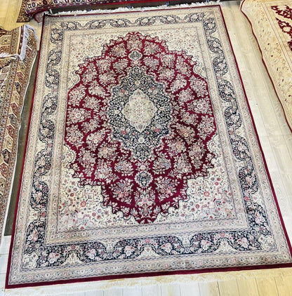 Exquisite Mint Hand-Knotted Peshawar Oriental Wool Rug – 9' x 12' - Nuvé