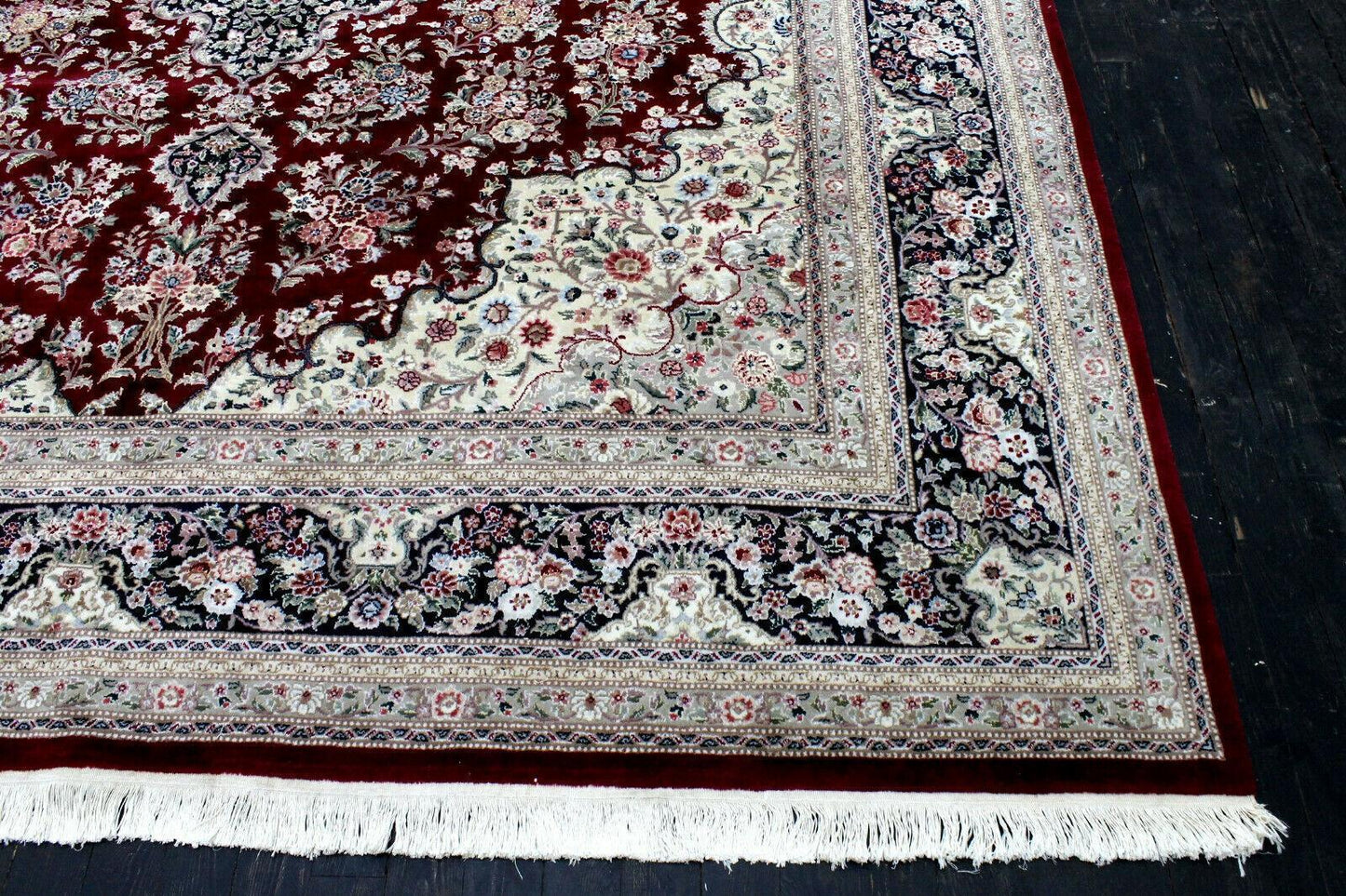 Exquisite Mint Hand-Knotted Peshawar Oriental Wool Rug – 9' x 12' - Nuvé