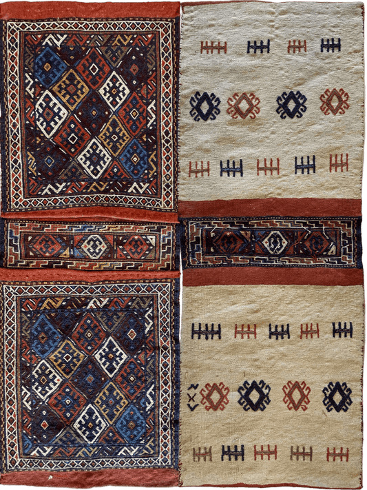 Exquisite Persian Qashqai Nomadic Vintage Khorjin ‘Saddle bag’ - Nuvé