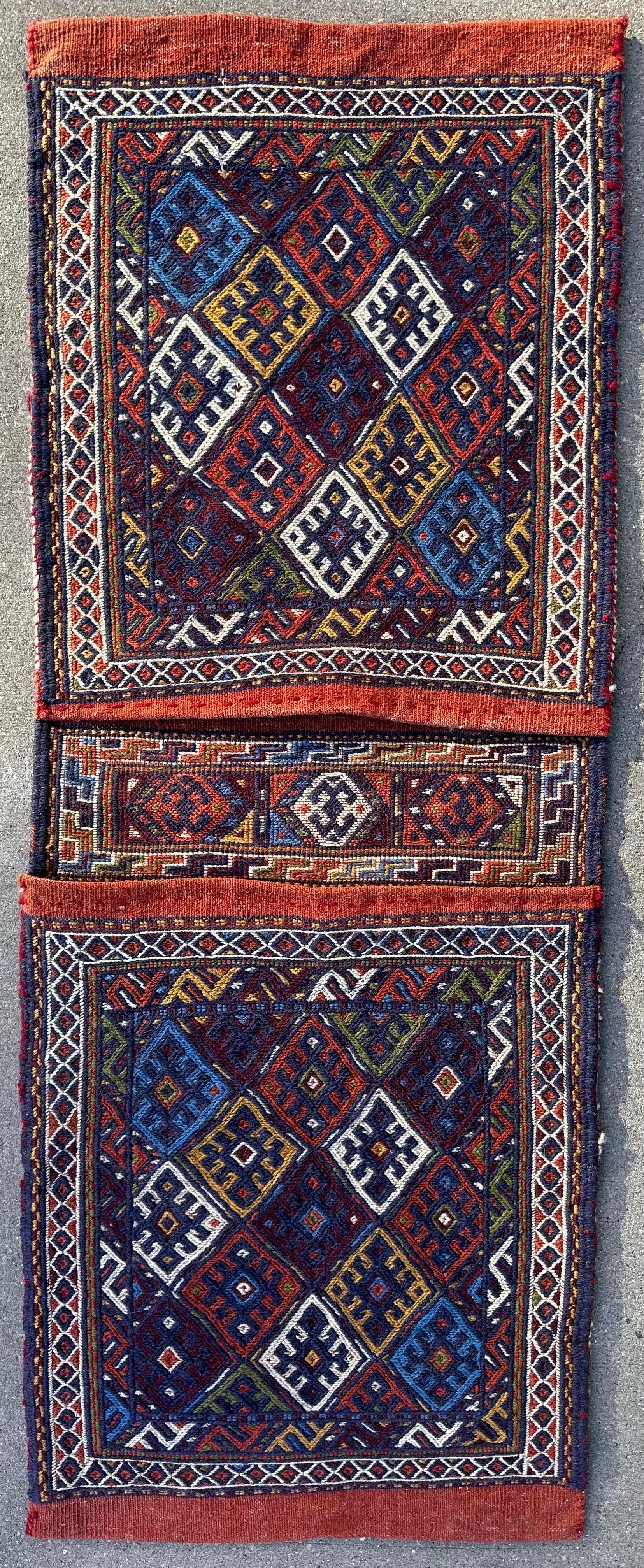 Exquisite Persian Qashqai Nomadic Vintage Khorjin ‘Saddle bag’ - Nuvé
