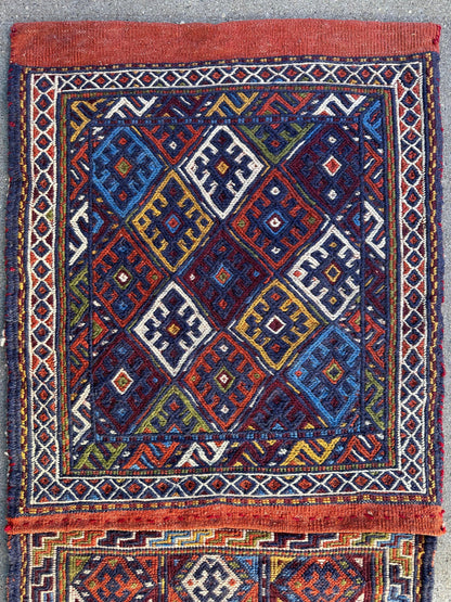 Exquisite Persian Qashqai Nomadic Vintage Khorjin ‘Saddle bag’ - Nuvé