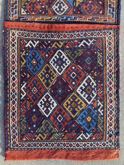 Exquisite Persian Qashqai Nomadic Vintage Khorjin ‘Saddle bag’ - Nuvé
