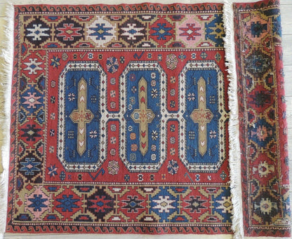 Exquisite Vintage Hand Knotted Soumak Area Rug 6x4 Ft - Nuvé